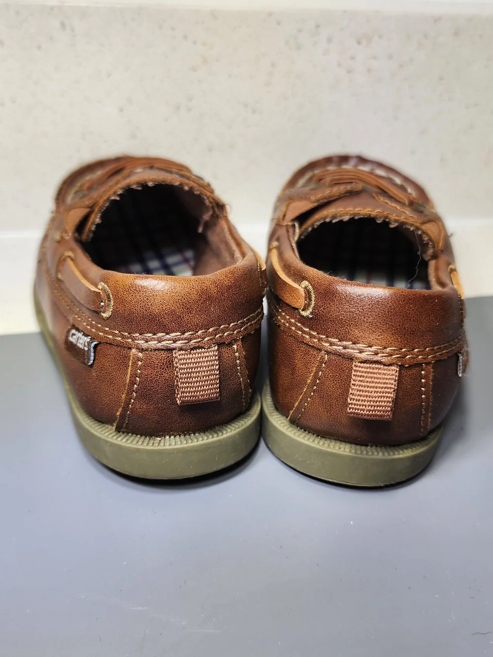 Carter's Classic Brown Kids Boat Shoes Size 7M